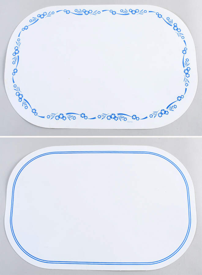 Cornflower Blue Vinyl Placemat by Corning Corelle-1