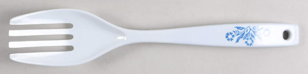 Cornflower Blue Melamine Salad Serving Fork by Corning Corelle-1