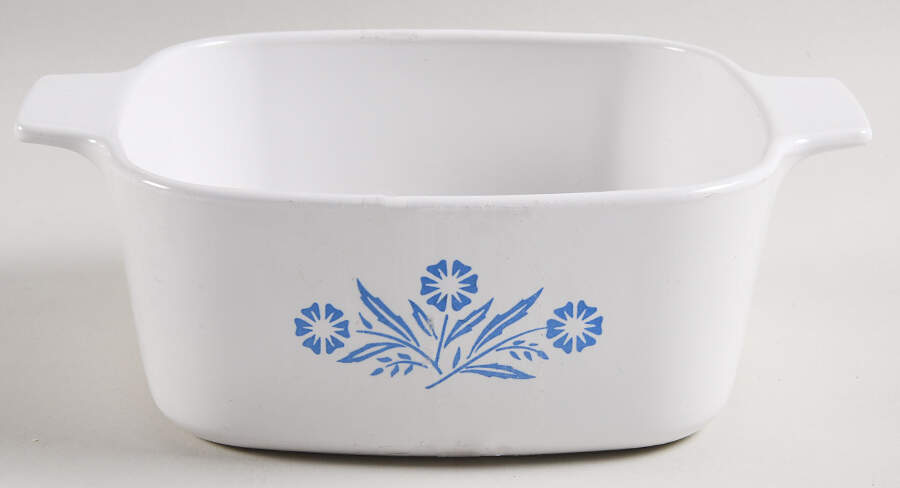Cornflower Blue 1.5 Quart Square Casserole No Lid by Corning Corelle-1