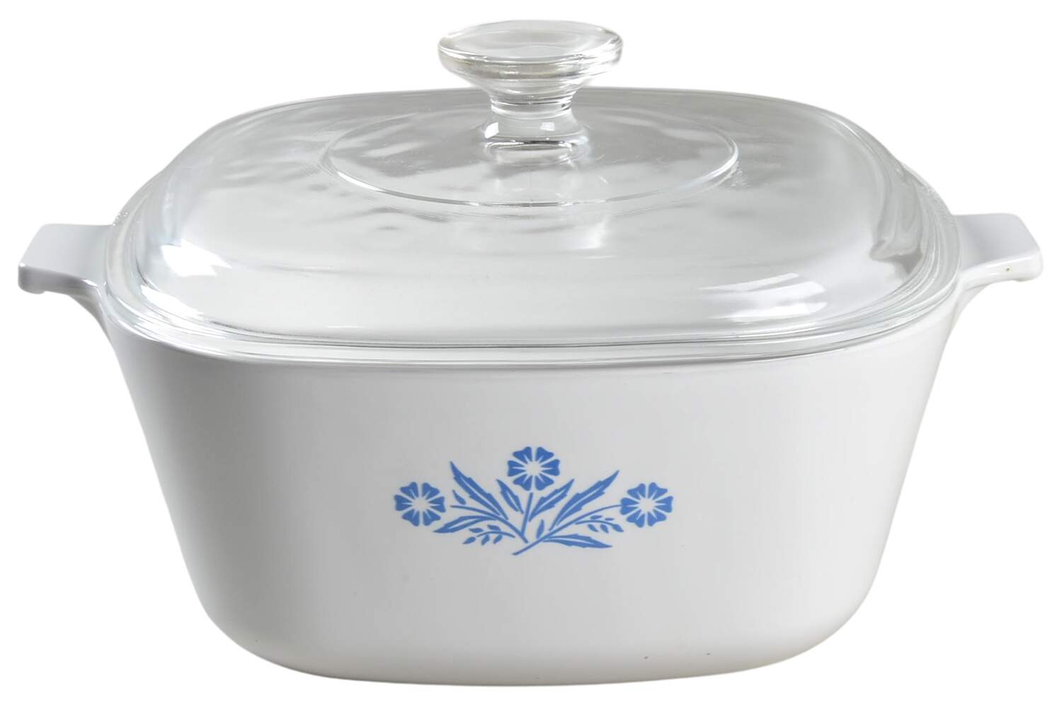 Cornflower Blue 2.5 Quart Square Casserole with Lid by Corning Corelle-1