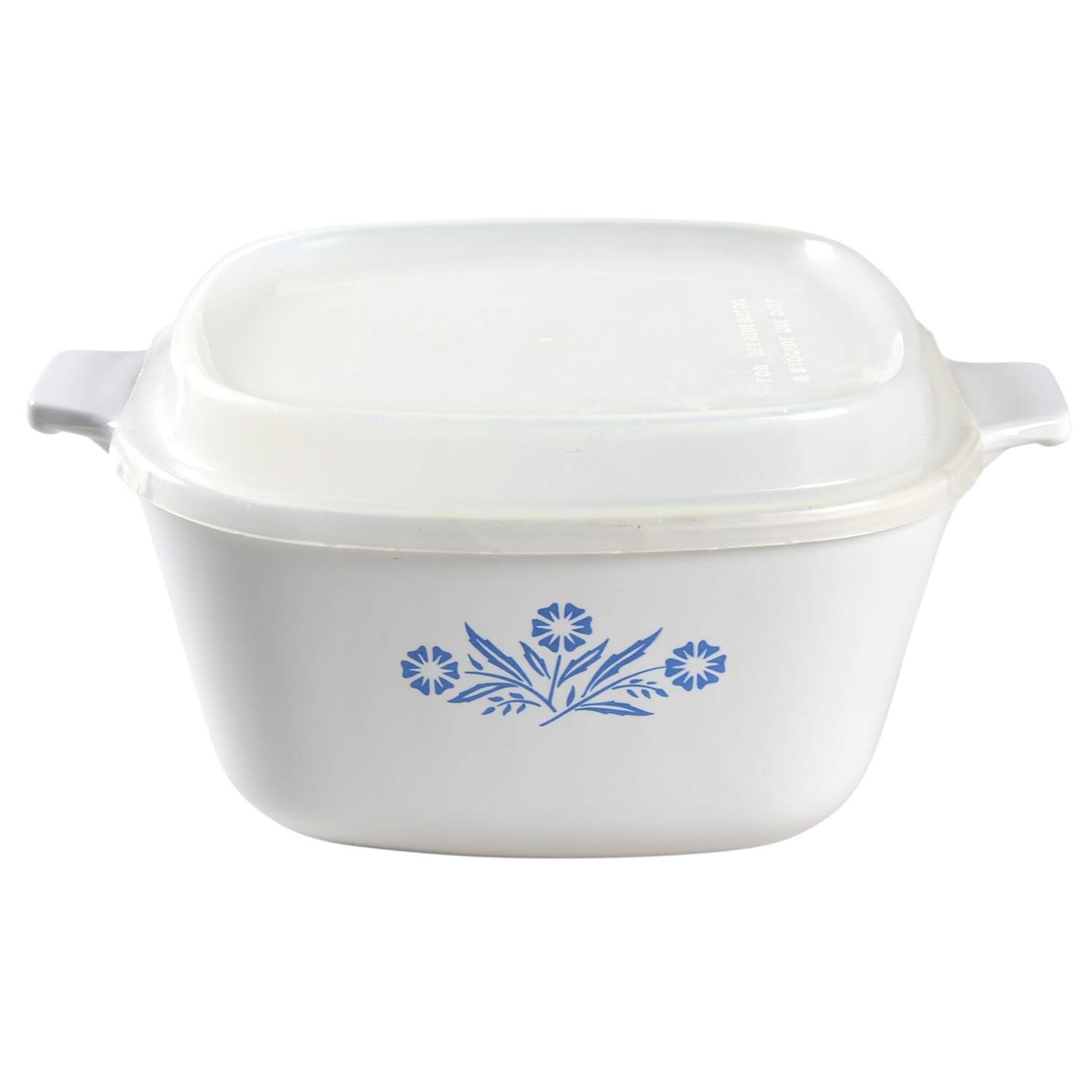 Cornflower Blue 1.75 Quart Square Casserole with Lid by Corning Corelle-1
