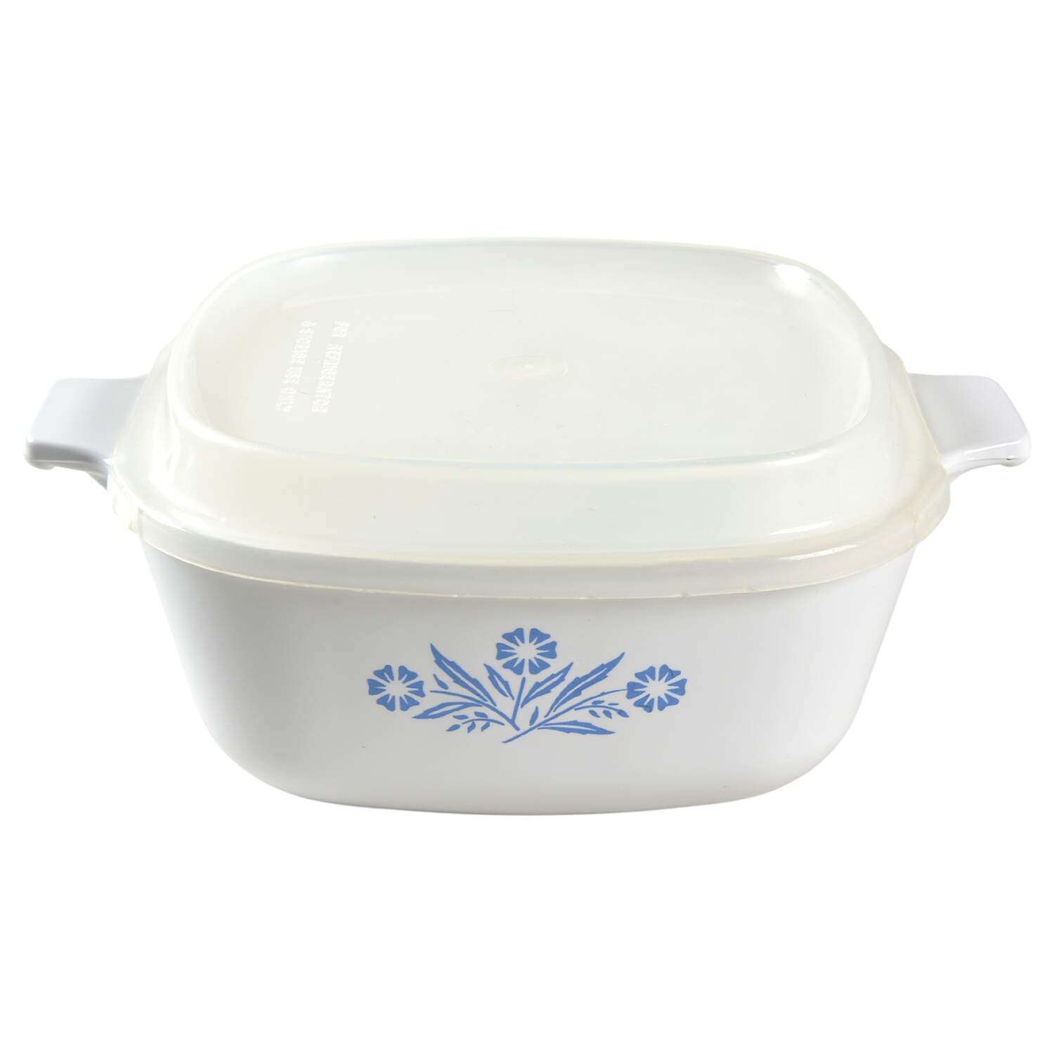 Cornflower Blue 1.5 Quart Square Casserole & Lid by Corning Corelle-1