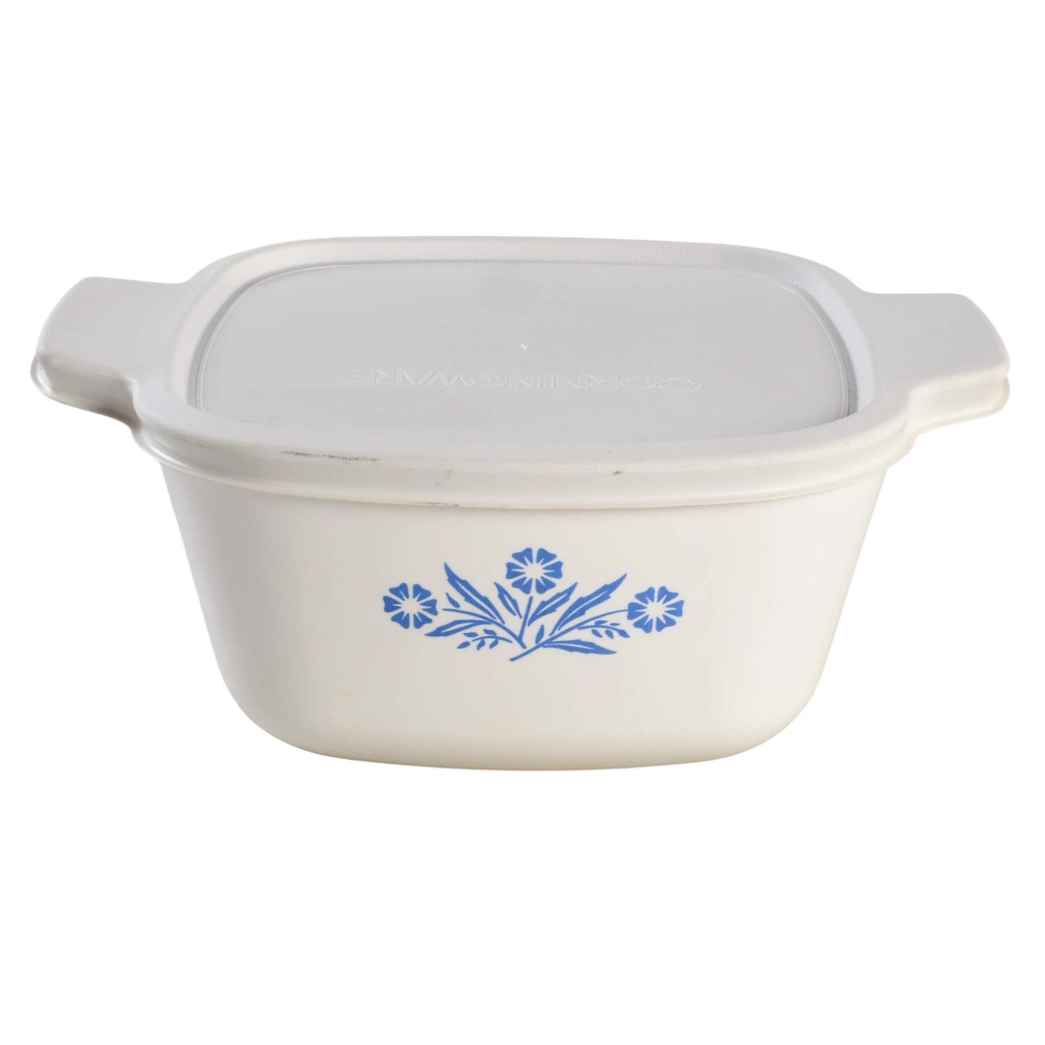 Cornflower Blue 1.75 Quart Square Casserole with Lid by Corning Corelle-1