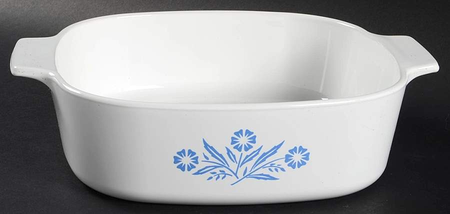 Cornflower Blue 2 Quart Square Casserole No Lid by Corning Corelle-1