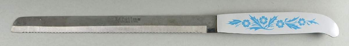Cornflower Blue Bread Knife with Stainless Blade by Corning Corelle-1