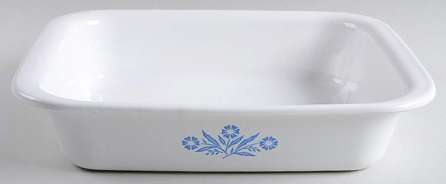 Cornflower Blue 12" Rectangular Roaster by Corning Corelle-1