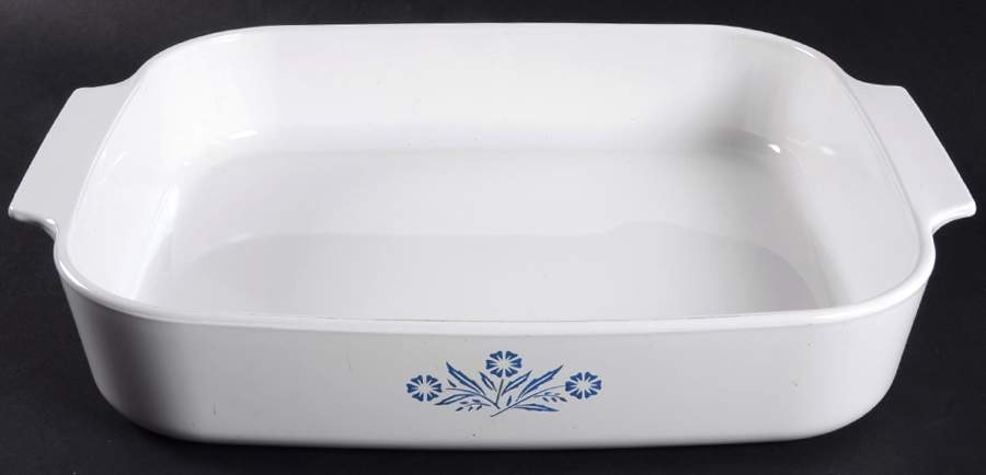 Cornflower Blue 12" Rectangular Roaster by Corning Corelle-1