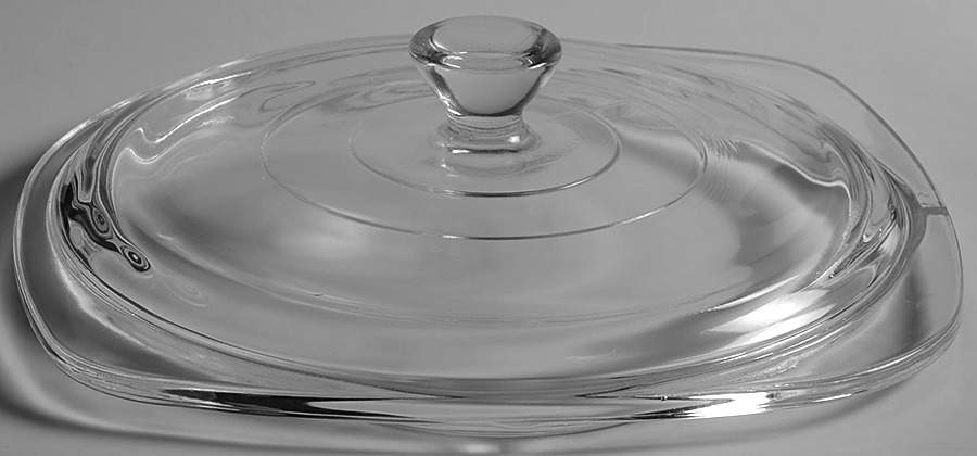 Cornflower Blue Glass Lid for 1 Qt Sauce Maker by Corning Corelle-1