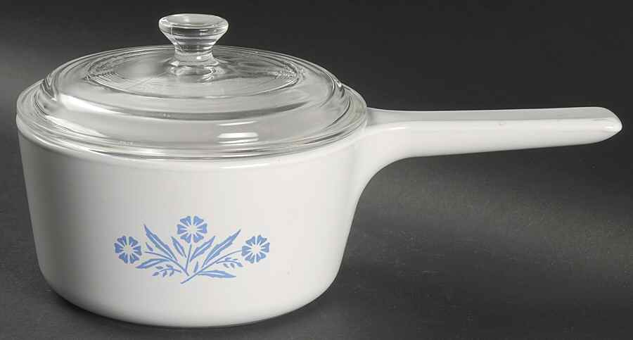 Cornflower Blue Rangetopper 1 Quart Saucepan with Glass Lid by Corning Corelle-1