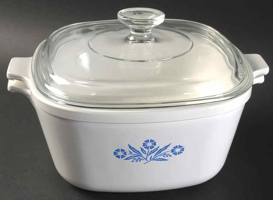 Cornflower Blue Double Boiler Aka CS2B w/Insert & Glass Lid by Corning Corelle-1