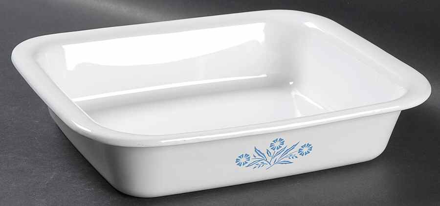 Cornflower Blue 12" Rectangular Roaster by Corning Corelle-1