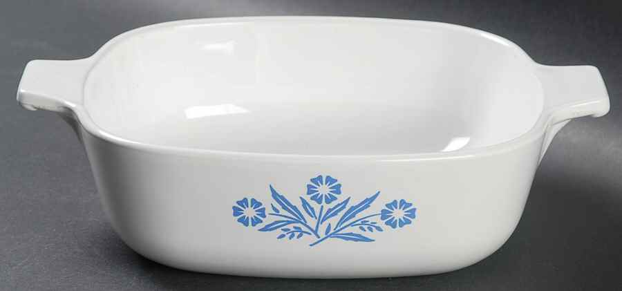 Cornflower Blue 1 Quart Square Casserole No Lid by Corning Corelle-1