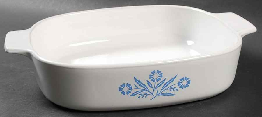 Cornflower Blue 1.5 Quart Square Casserole No Lid by Corning Corelle-1