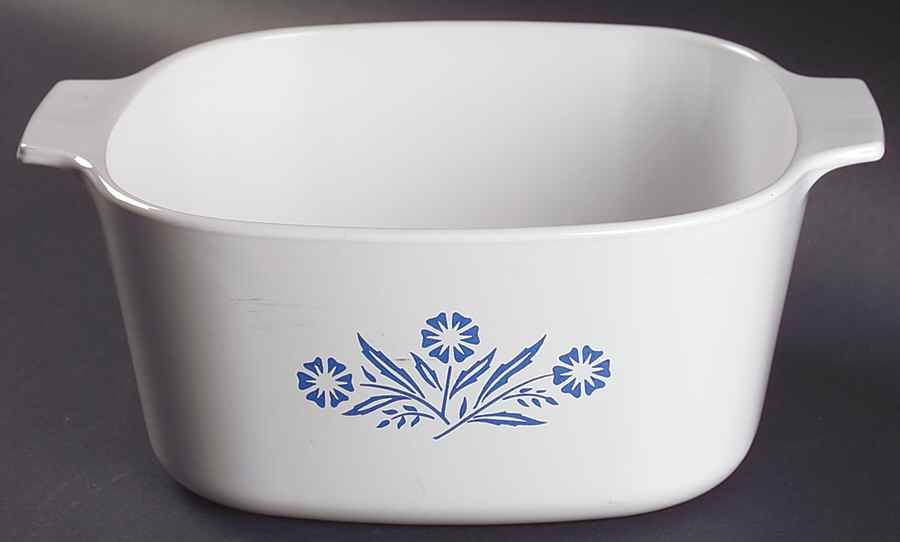 Cornflower Blue 3 Quart Square Casserole No Lid by Corning Corelle-1