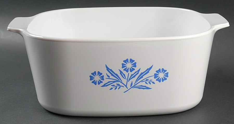 Cornflower Blue 5 Quart Square Casserole No Lid by Corning Corelle-1
