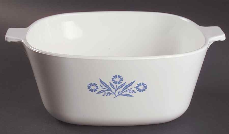 Cornflower Blue 2.5 Quart Square Casserole No Lid by Corning Corelle-1