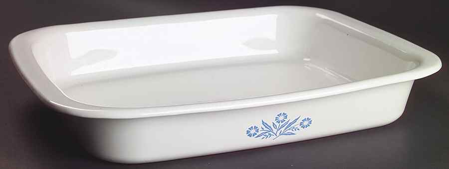 Cornflower Blue 14" Rectangular Roaster by Corning Corelle-1