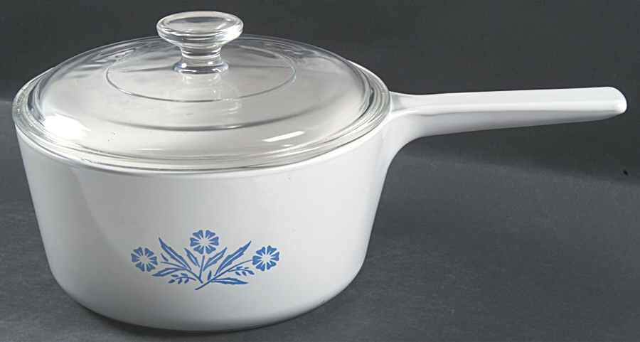 Cornflower Blue 2.5 Qt Saucepan W/Glass Lid by Corning Corelle-1