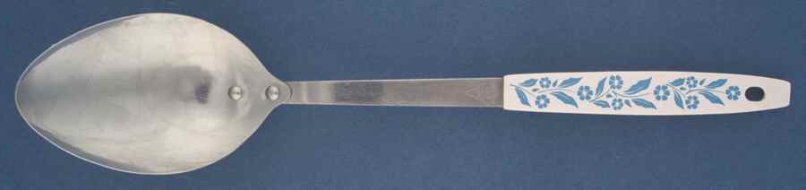 Cornflower Blue Metal Utensil Spoon with Plastic Handle by Corning Corelle-1