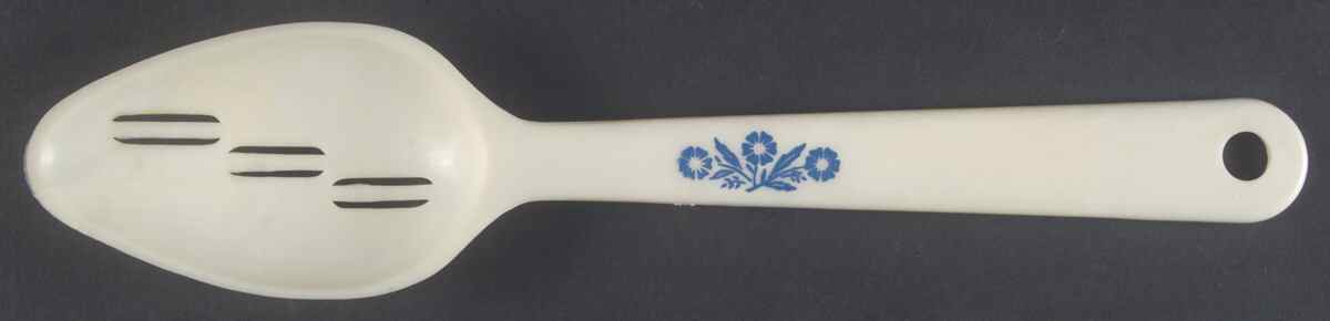 Cornflower Blue Slotted Nylon Serving Spoon by Corning Corelle-1