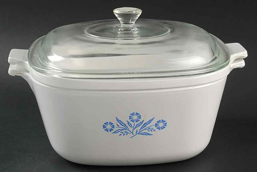 Cornflower Blue Double Boiler Aka CS2B w/Insert & Glass Lid by Corning Corelle-1