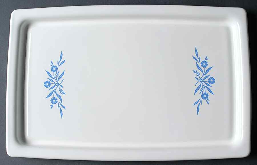 Cornflower Blue 16" Rectangular Broil/Bake Tray by Corning Corelle-1