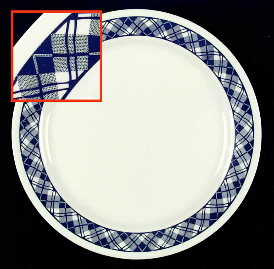 Blue Plaid (Corelle) Dinner Plate by Corning Corelle-1