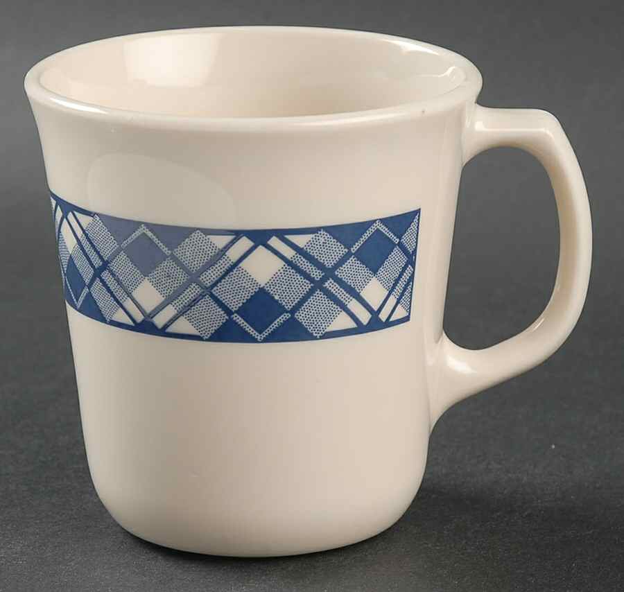 Blue Plaid (Corelle) Mug by Corning Corelle-1