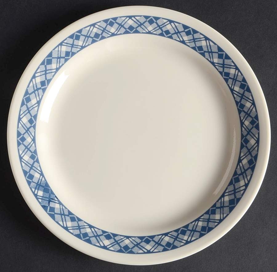 Blue Plaid (Corelle) Salad Plate by Corning Corelle-1