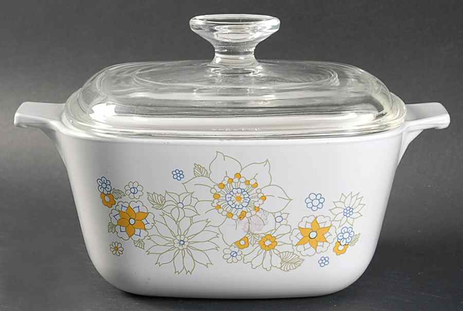 Floral Bouquet (Corelle) 1.75 Quart Square Casserole with Lid by Corning Corelle-1