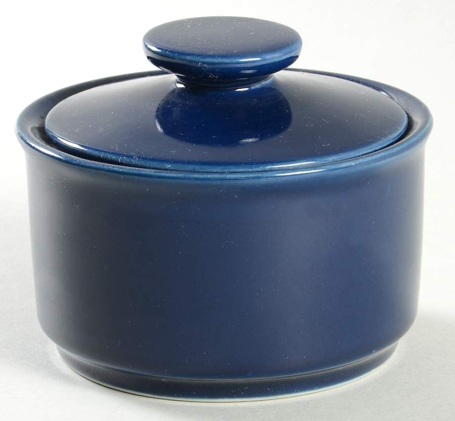 Duo Blue Sugar Bowl & Lid by Corning Corelle-1