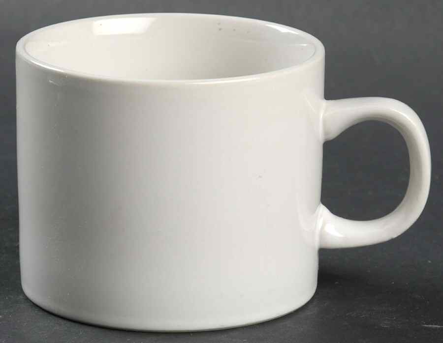 Duo White Flat Cup by Corning Corelle-1