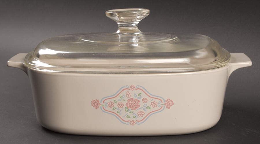English Breakfast (Corelle) 2 Quart Square Casserole with Lid by Corning Corelle-1