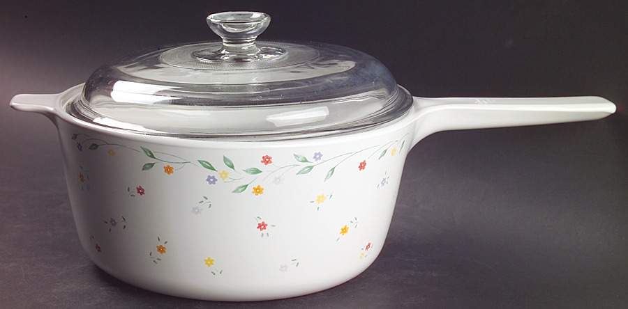 English Meadow (Corelle) 2.5 Qt Saucepan W/Glass Lid by Corning Corelle-1