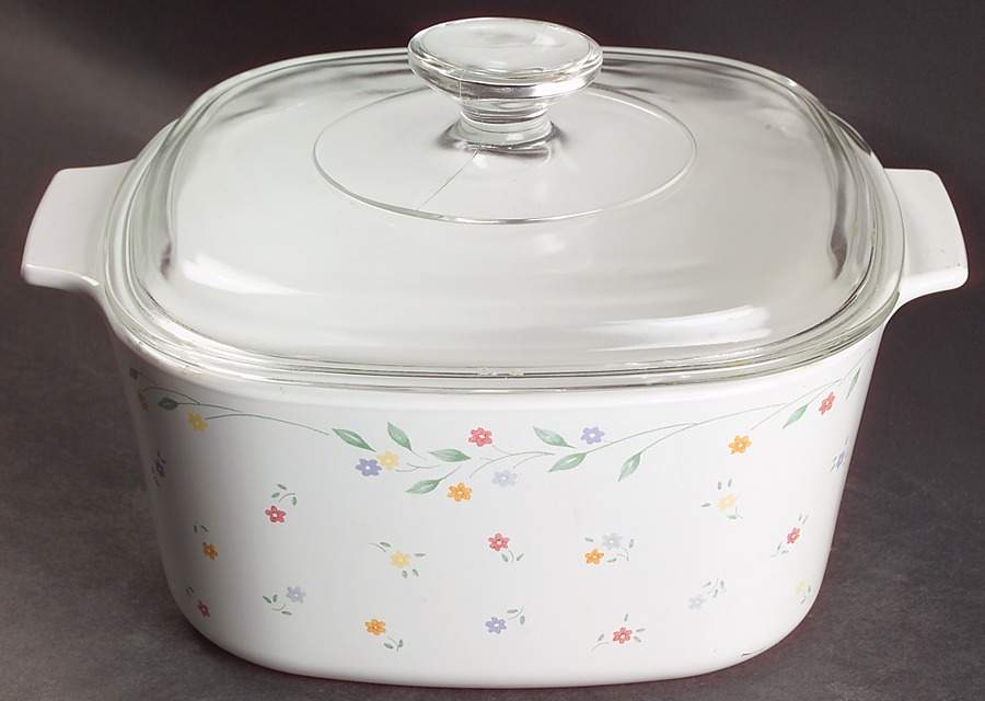 English Meadow (Corelle) 3 Quart Square Casserole with Lid by Corning Corelle-1