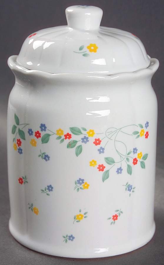 English Meadow (Corelle) Medium Canister & Lid by Corning Corelle-1
