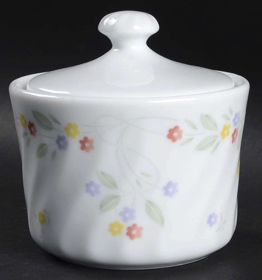 English Meadow (Corelle) Sugar Bowl & Lid by Corning Corelle-1