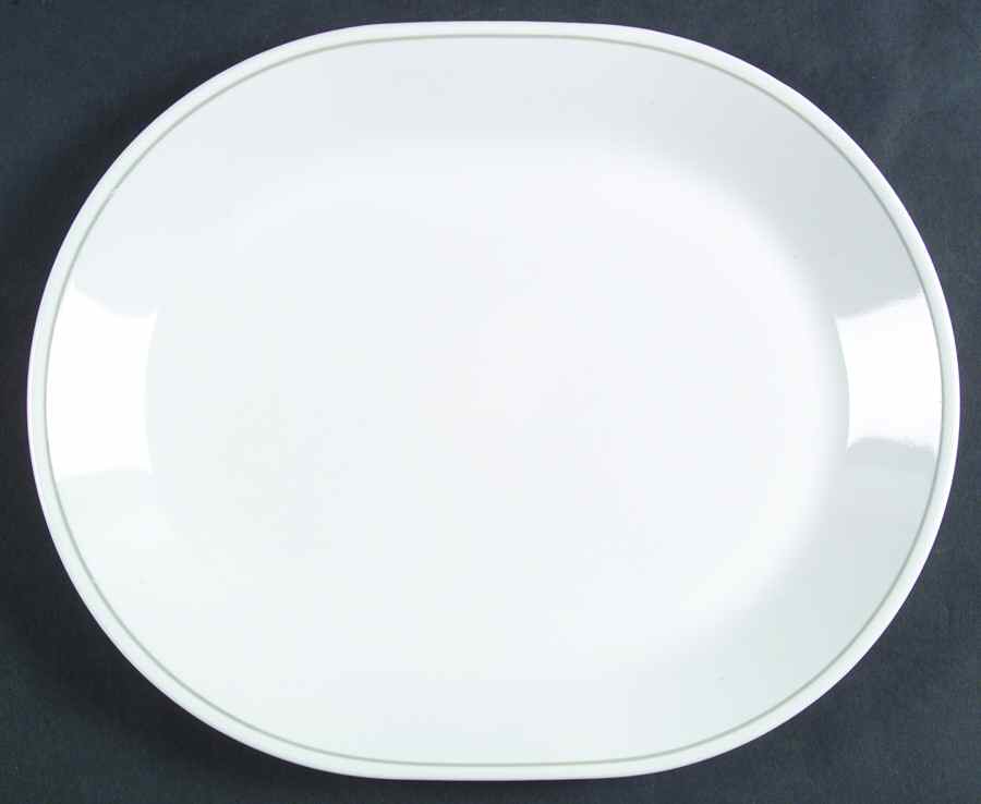 English Morn (Corelle) 12" Oval Serving Platter by Corning Corelle-1