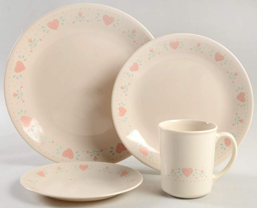 Forever Yours (Corelle) 4 Piece Place Setting by Corning Corelle-1