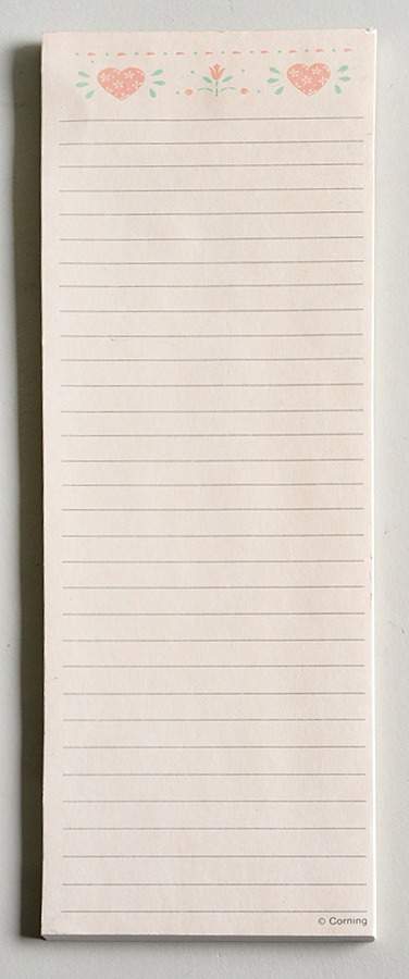 Forever Yours (Corelle) Magnetic Shopping List Pad (Paper) by Corning Corelle-1