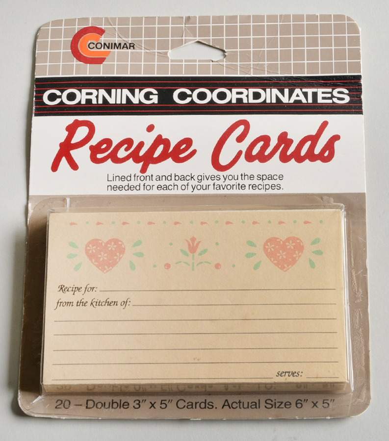 Forever Yours (Corelle) (Set of 20) Paper Recipe Cards by Corning Corelle-1