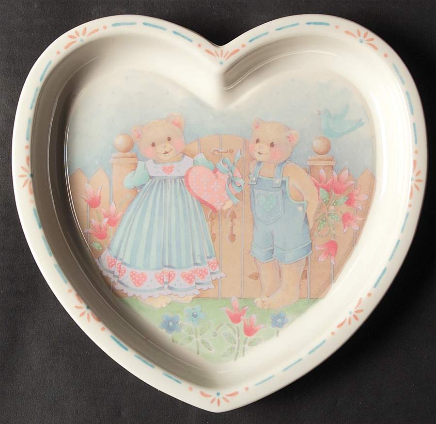 Forever Yours (Corelle) Melmac/Melamine Heart Shaped Child's Plate by Corning Corelle-1