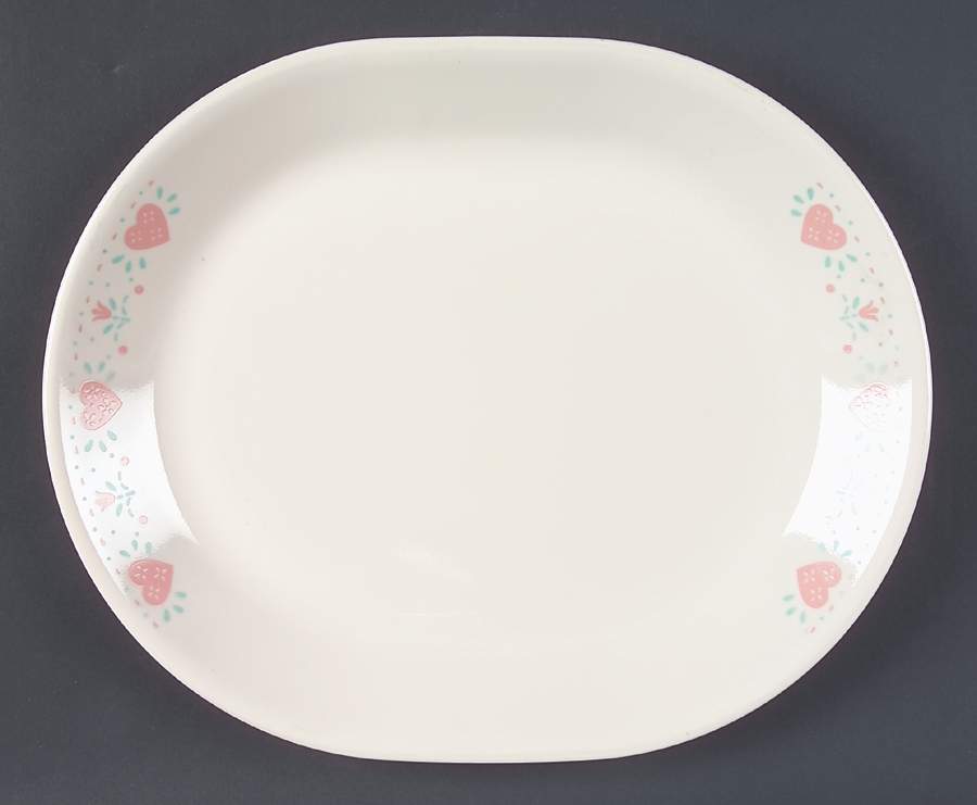 Forever Yours (Corelle) 12" Oval Serving Platter by Corning Corelle-1