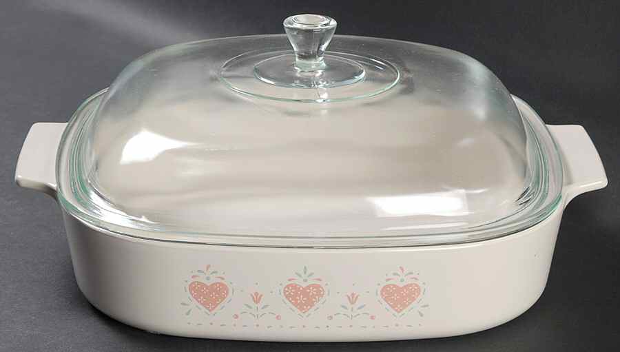 Forever Yours (Corelle) 2.5 Quart Square Casserole with Lid by Corning Corelle-1