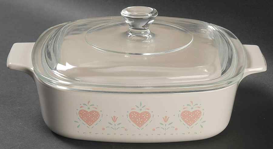 Forever Yours (Corelle) 1 Quart Square Casserole with Lid by Corning Corelle-1