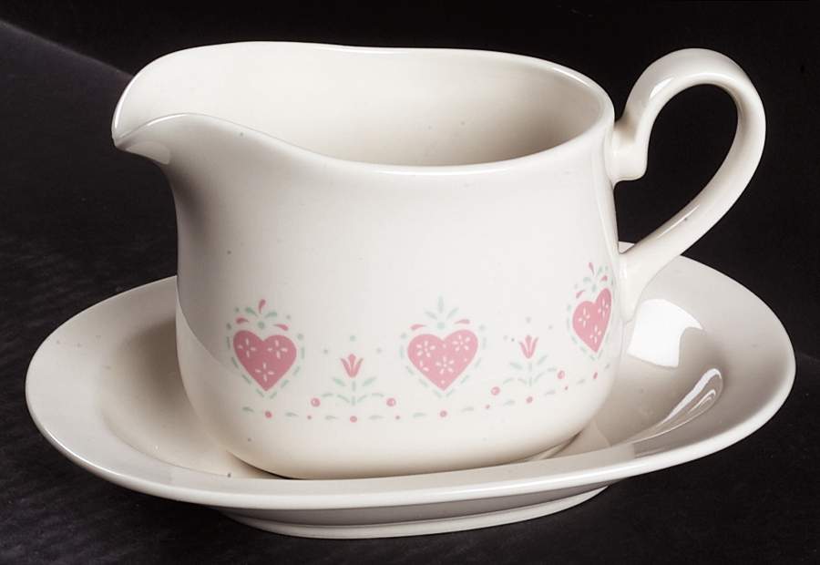 Forever Yours (Corelle) Gravy Boat & Underplate by Corning Corelle-1