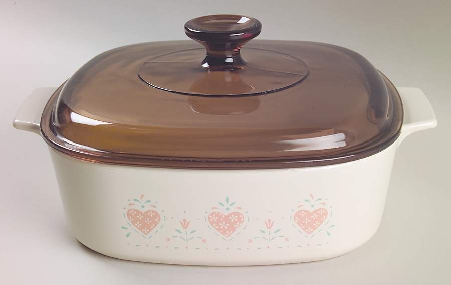 Forever Yours (Corelle) 2 Quart Square Casserole with Lid by Corning Corelle-1