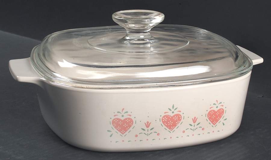 Forever Yours (Corelle) 2 Quart Square Casserole with Lid by Corning Corelle-1