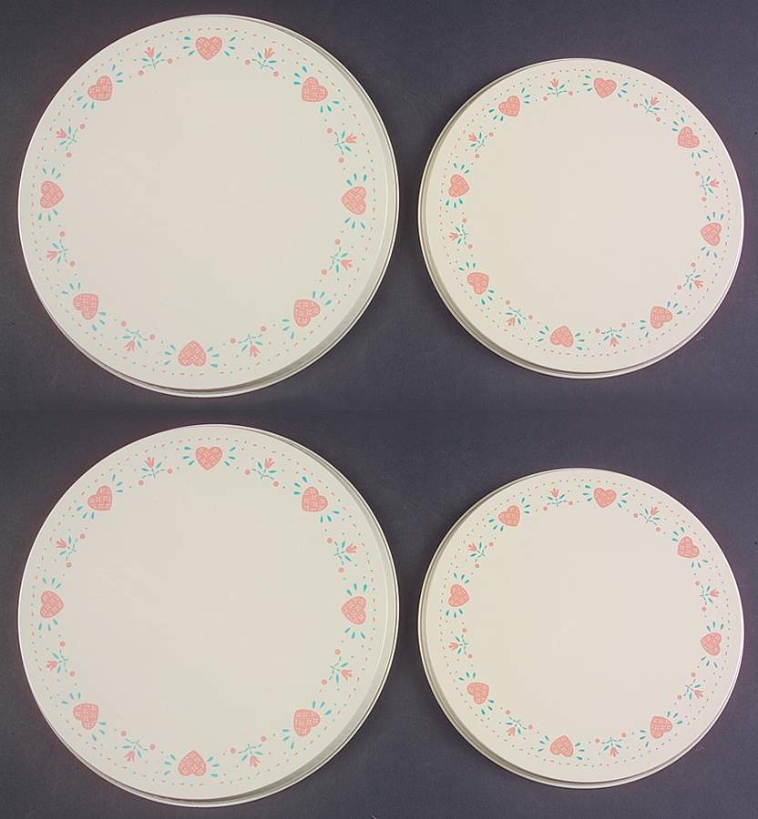 Forever Yours (Corelle) Stove Cover Set-Steel 2 8" & 2 10" Round Covers by Corning Corelle-1