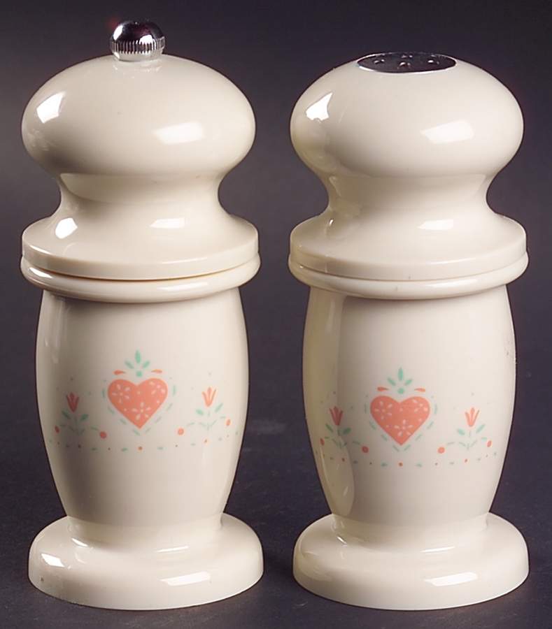 Forever Yours (Corelle) Plastic Salt & Pepper Mill Set by Corning Corelle-1